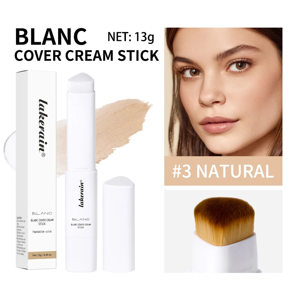 Color-Changing Foundation Stick with Built-in Blending Brush