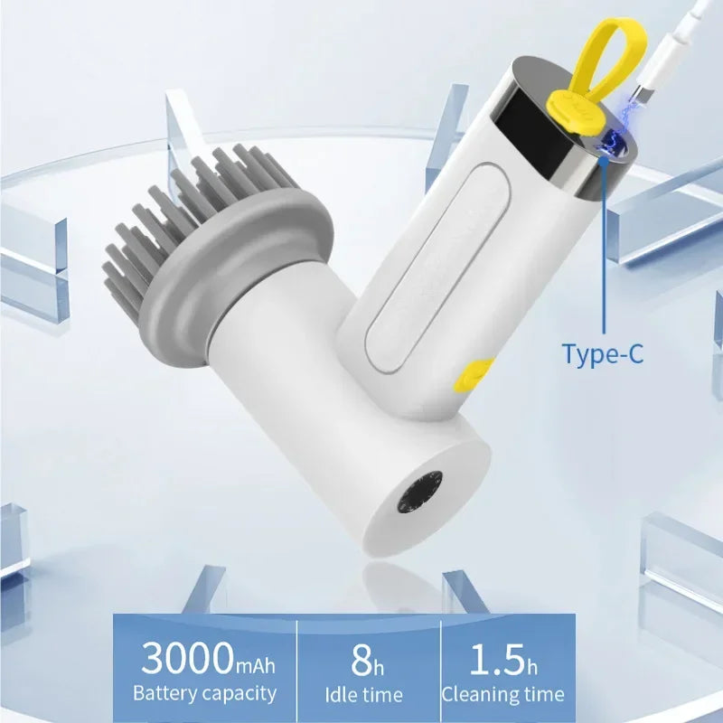 4-in-1 Electric Handheld Power Scrubber for Household Cleaning