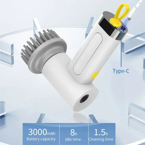 4-in-1 Electric Handheld Power Scrubber for Household Cleaning