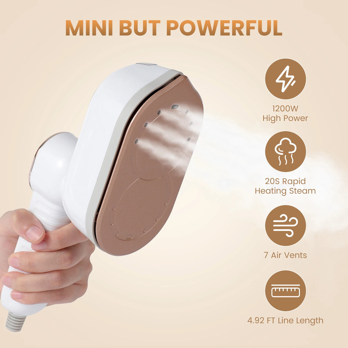 Portable Handheld Steam Iron for Garments