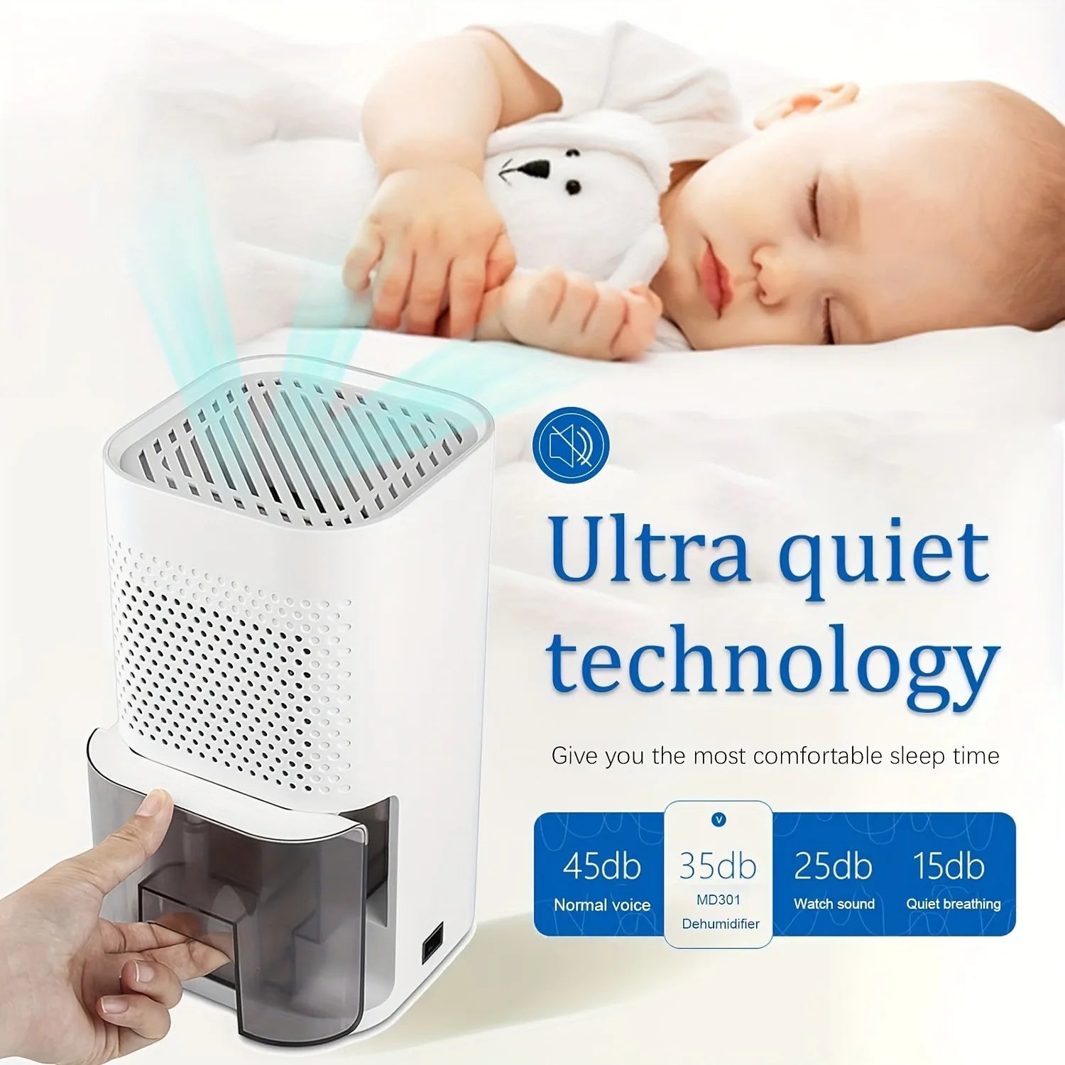 Compact Portable Dehumidifier for Home and Office - 2