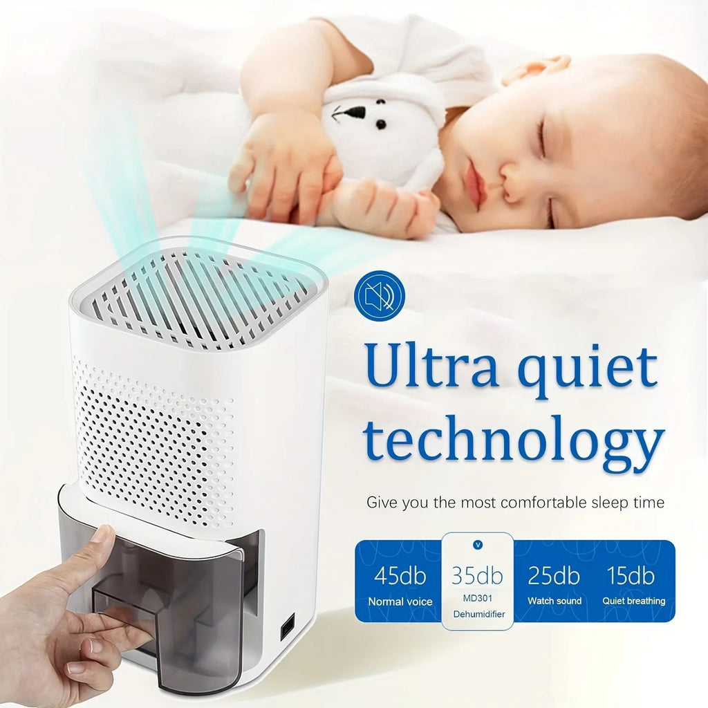 Compact Portable Dehumidifier for Home and Office
