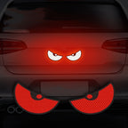 Reflective Devil Eye Car Decals for Enhanced Night Safety