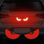 Reflective Devil Eye Car Decals for Enhanced Night Safety