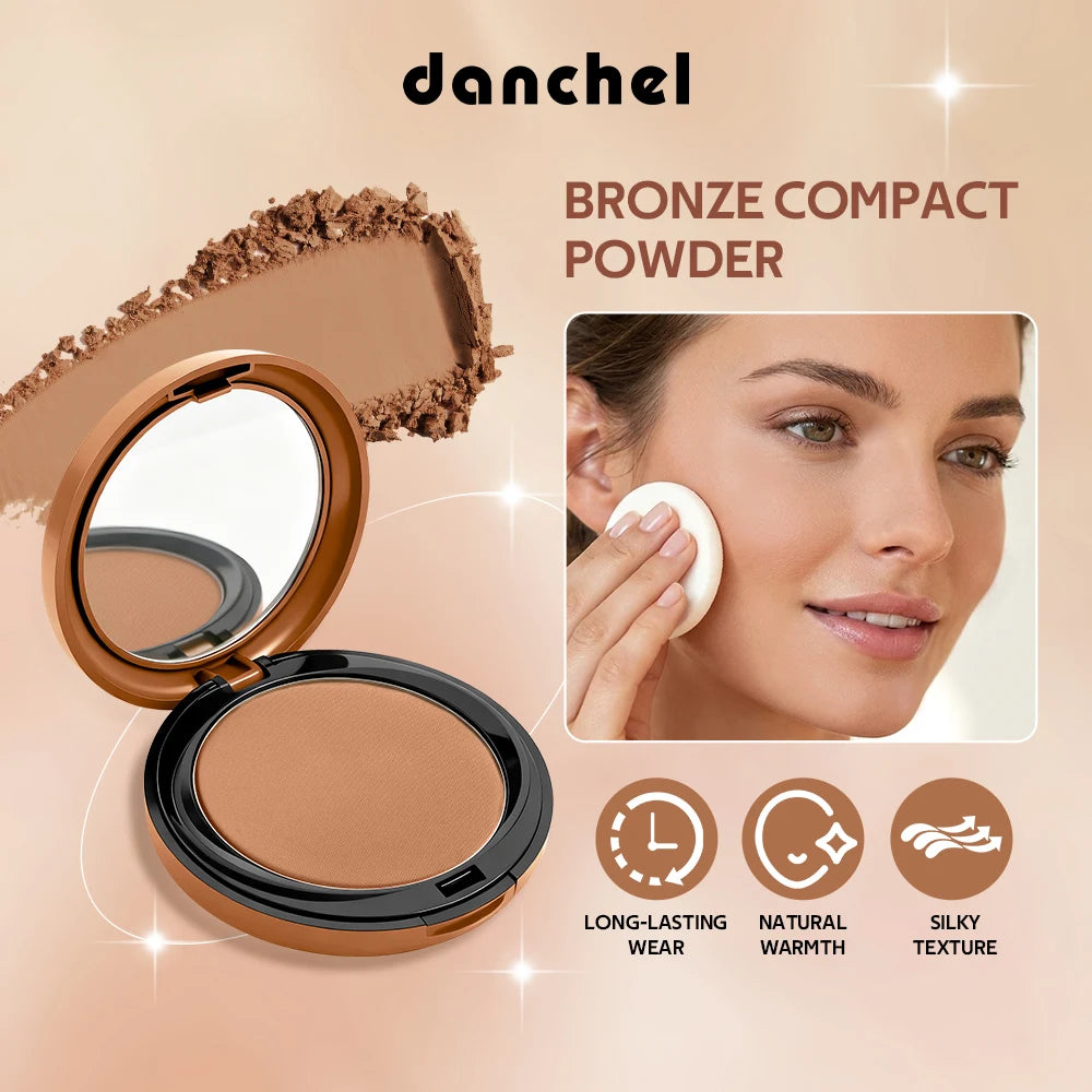 Matte Bronze Pressed Powder for Facial Contouring and Setting