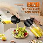 2-in-1 Glass Oil Sprayer and Pourer for Cooking