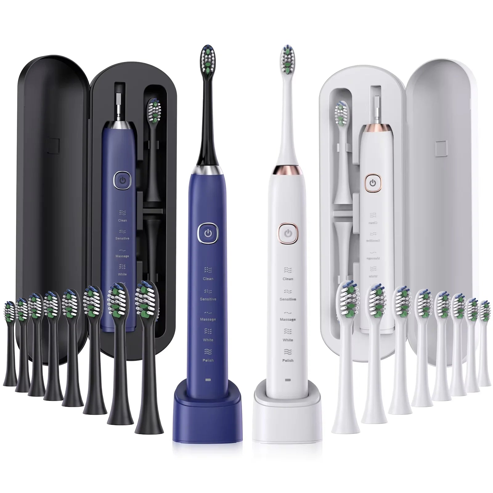 Rechargeable Sonic Electric Toothbrush with 8 Brush Heads - 1