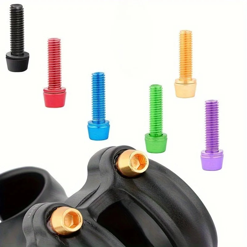 6-Piece M5x18mm Colored Bike Stem and Handlebar Bolt Set - 2