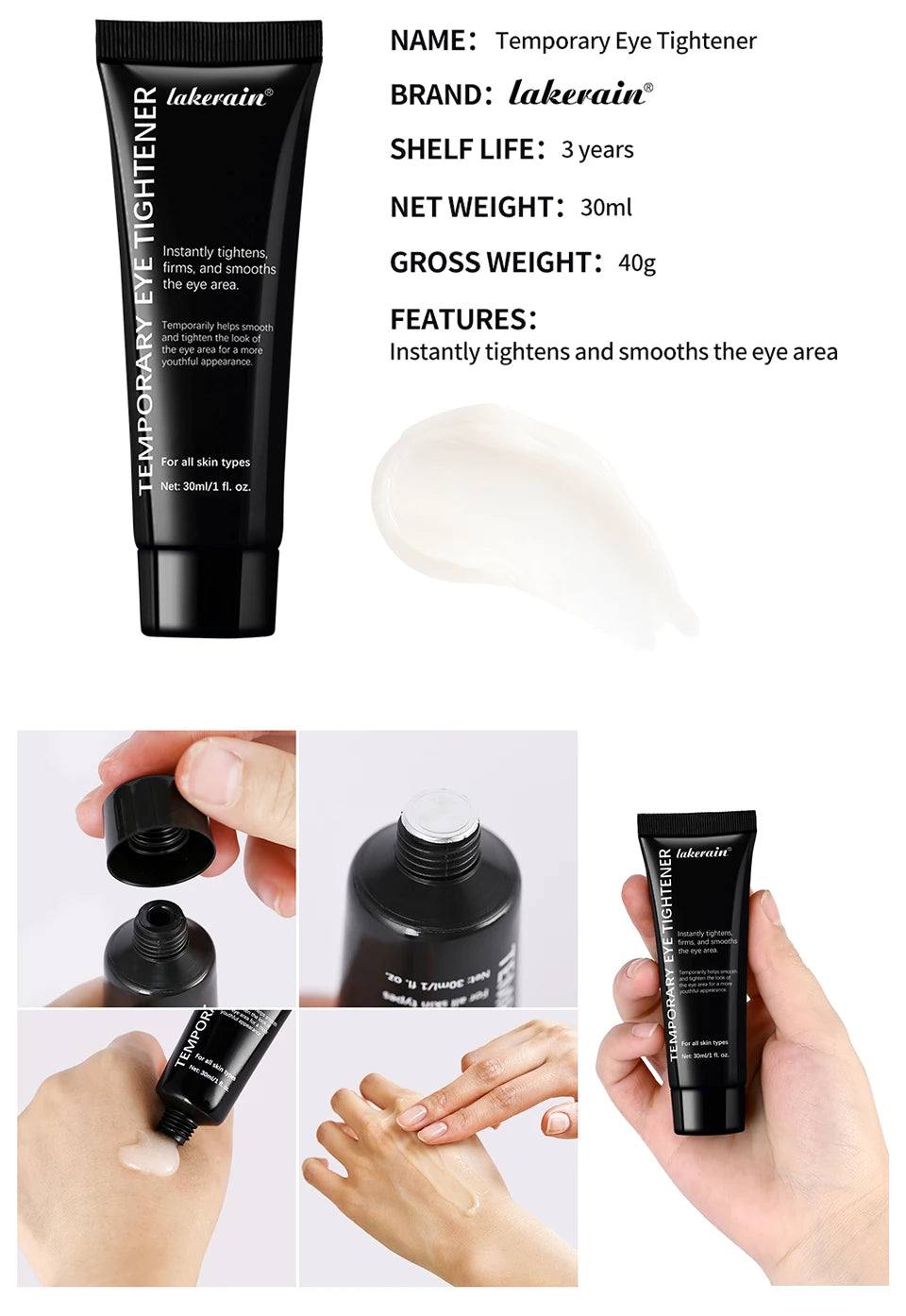 Instant Temporary Eye Tightener Cream for Fine Lines and Wrinkles - 18