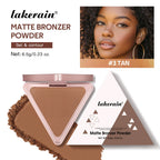 Matte Bronzer Powder for Long-Lasting Smooth Face Makeup