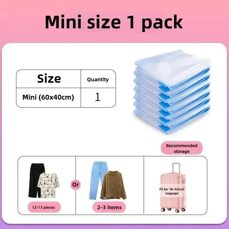 Vacuum Compression Storage Bags for Clothes and Bedding