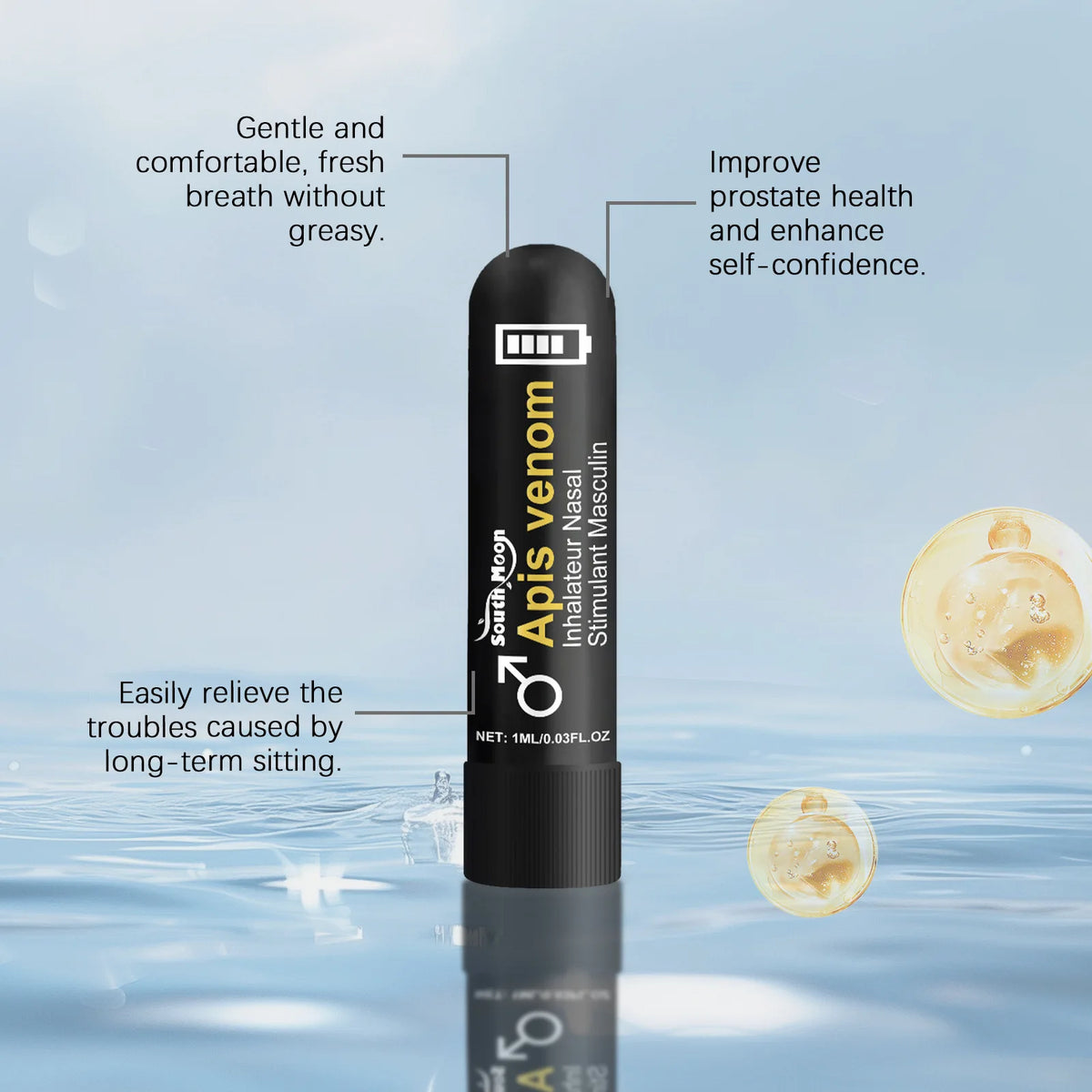 Men's Herbal Nasal Stimulant Inhaler for Daily Comfort