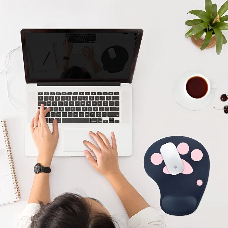 Ergonomic Cat Paw Mouse Pad with Wrist Support - 2