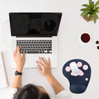 Ergonomic Cat Paw Mouse Pad with Wrist Support
