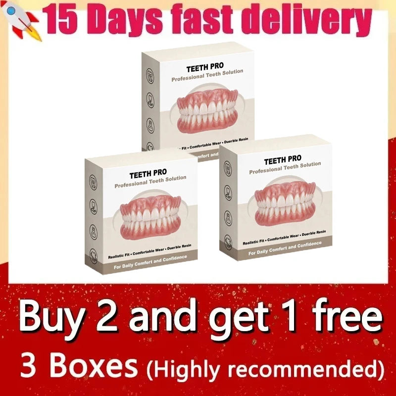 Comfortable Realistic Silicone Upper and Lower Dentures