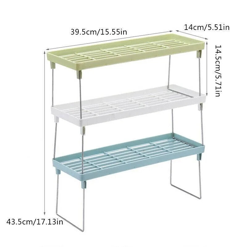 Foldable Space-Saving Kitchen Organizer Shelf - 6
