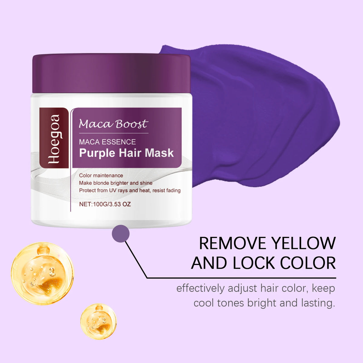 Purple Hair Mask and Shampoo Set for Color Protection