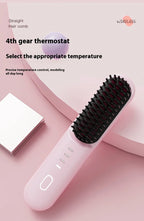 Fast-Heating Cordless Ionic Hair Straightener Brush