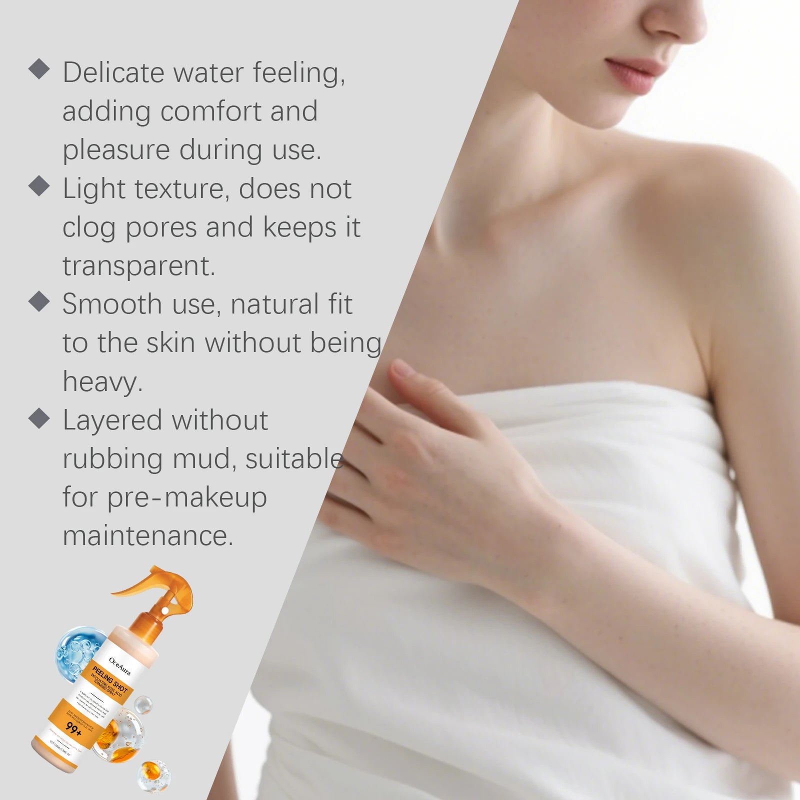 Exfoliating Brightening Skin Peeling Spray for Body and Feet - 5