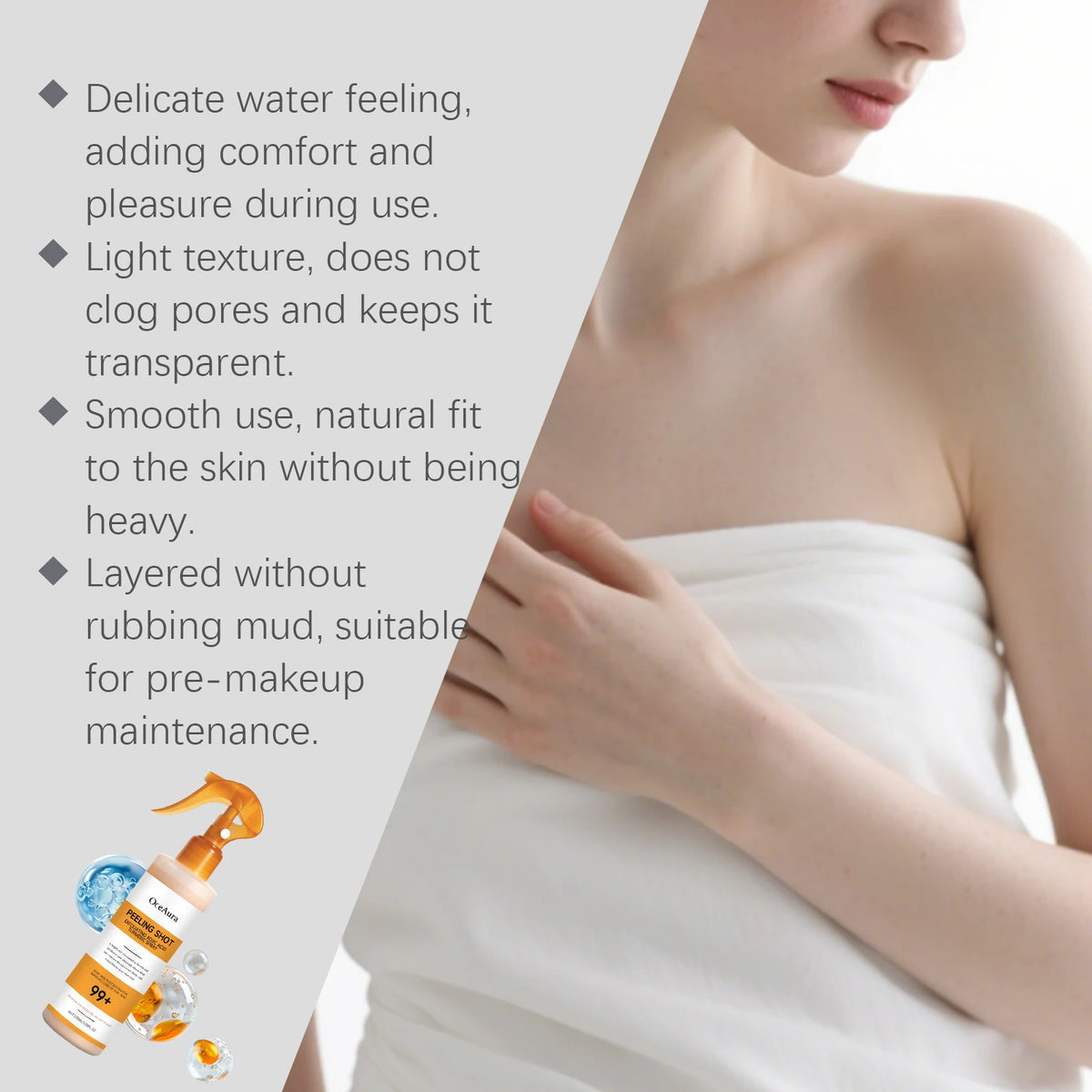 Exfoliating Brightening Skin Peeling Spray for Body and Feet