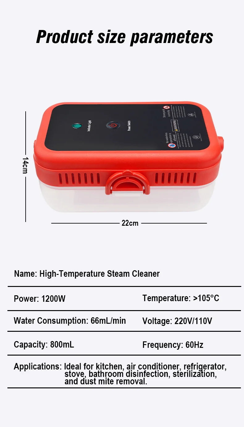 Handheld High Pressure Steam Cleaner for Home and Car - 19
