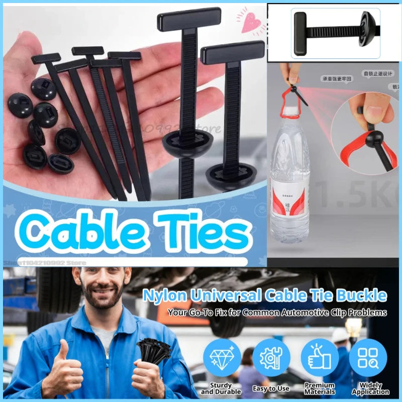Heavy Duty Nylon Cable Ties for Automotive and Home Repairs - 1
