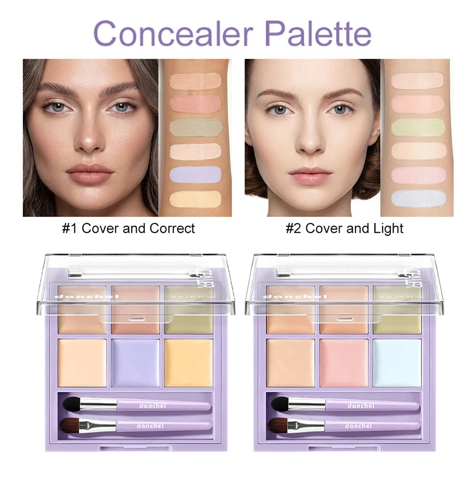 Multi-Shade Face Concealer and Color Correction Palette - 8