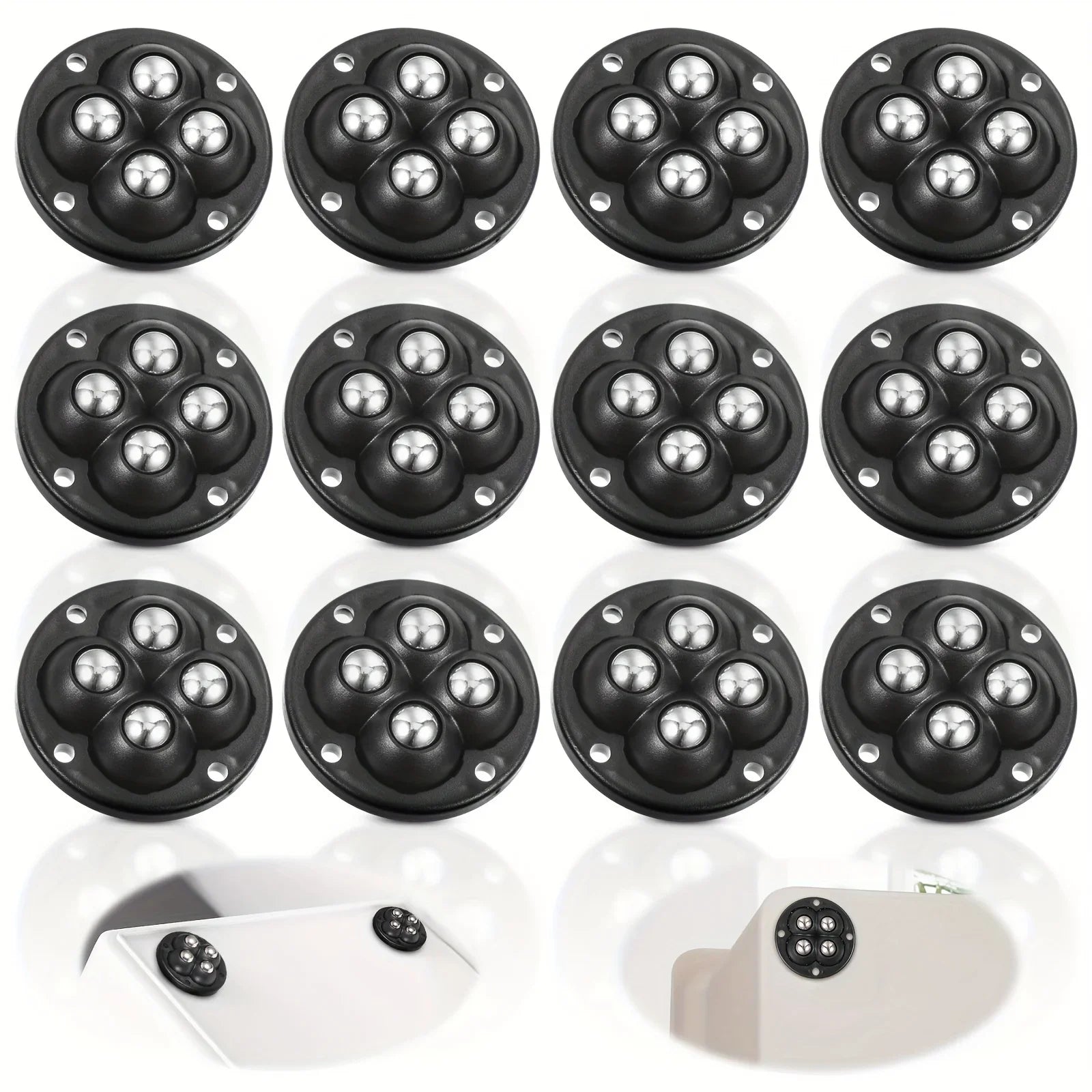 Self-Adhesive 360° Swivel Casters for Furniture and Appliances - 8
