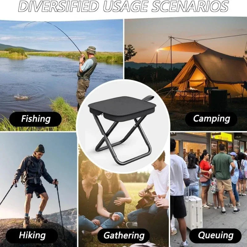 Portable Lightweight Folding Stool for Outdoor Camping and Hiking