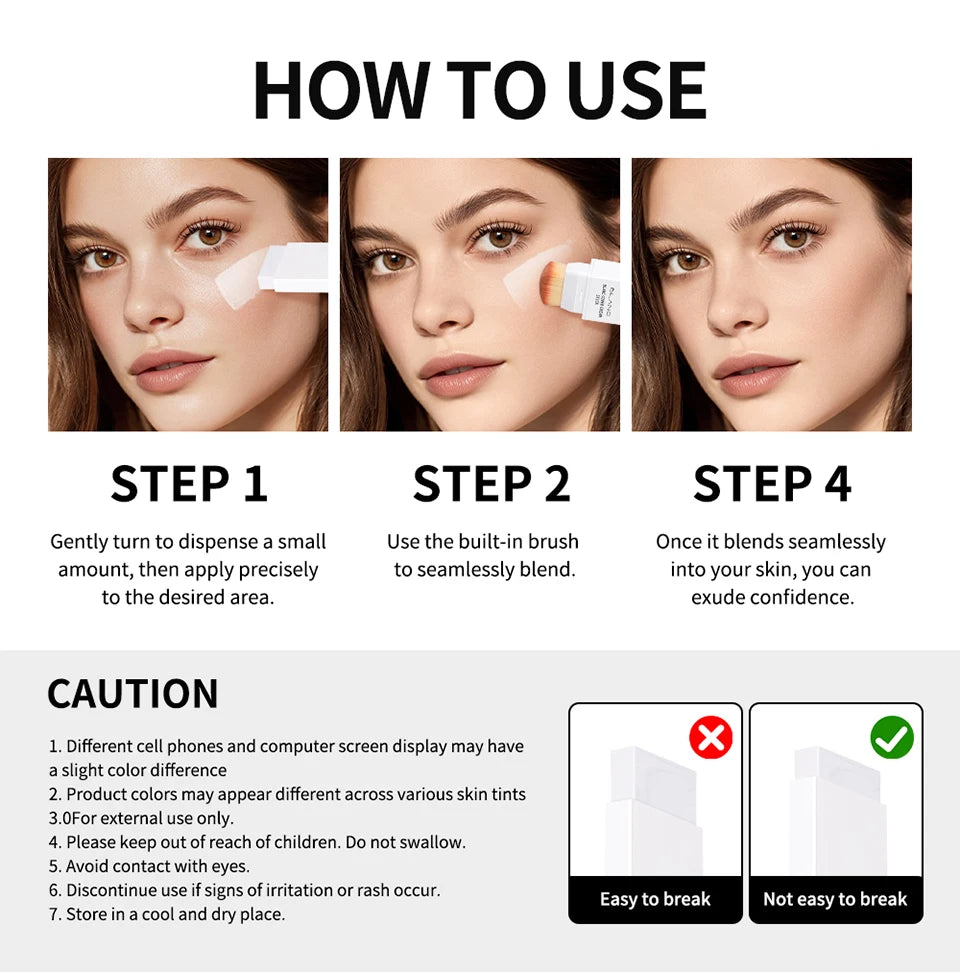 Color-Changing Foundation Stick with Built-in Brush - 16
