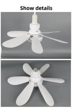 Socket Ceiling Fan with LED Light and Remote Control