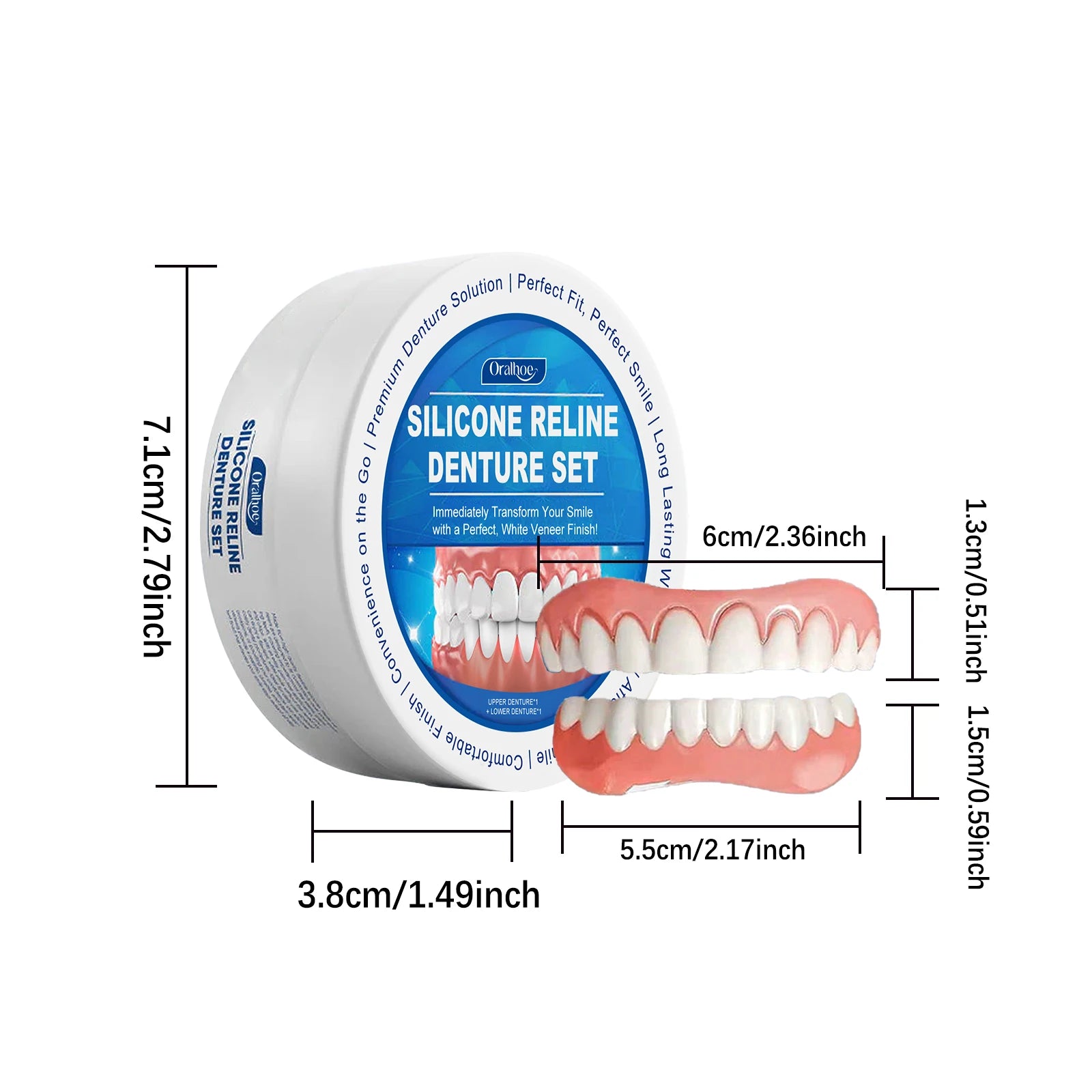 Flexible Silicone Denture Reline and Temporary Repair Kit - 10