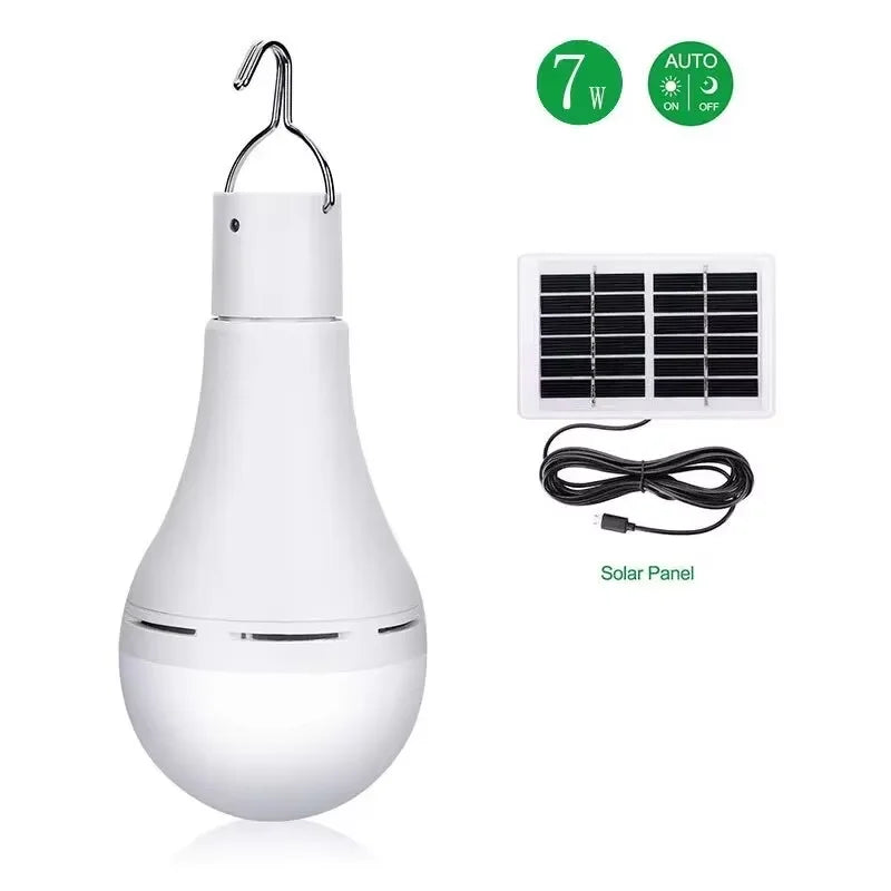 Portable Solar Powered LED Hanging Light for Camping and Emergency
