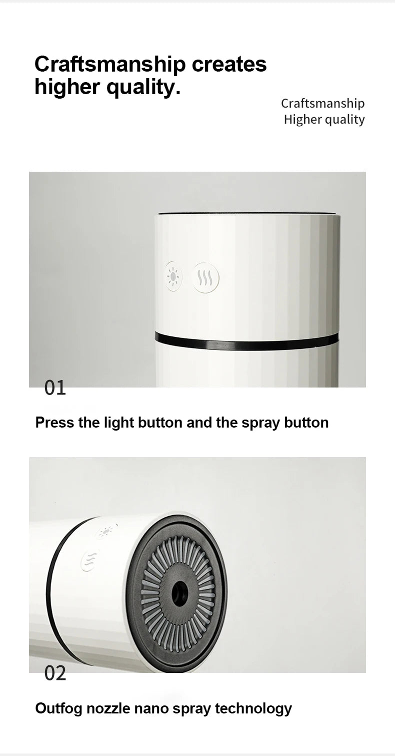 Portable Wireless Desktop Air Humidifier with Adjustable Mist - 20