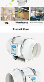 Inline Duct Exhaust Ventilation Fan for Kitchen and Bathroom