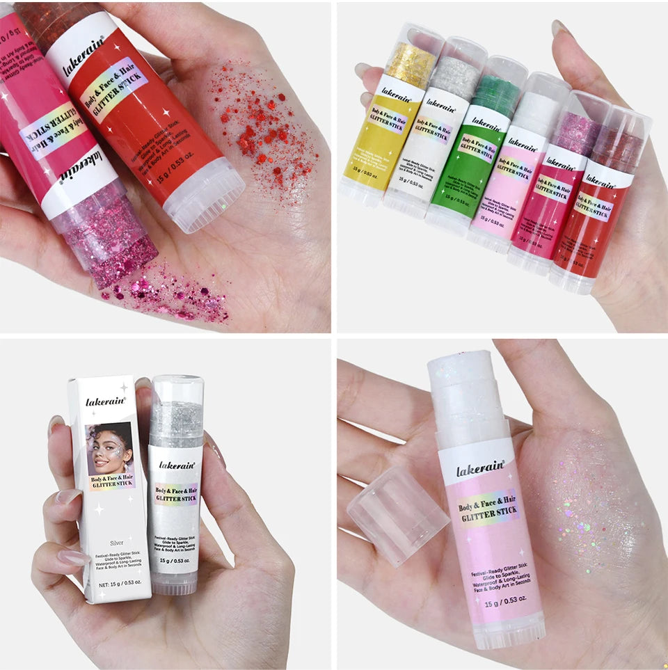 Waterproof Shimmer Glitter Stick for Face and Body