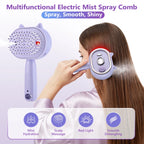 Electric Mist Spray Massage Comb for Hydrating and Detangling Hair