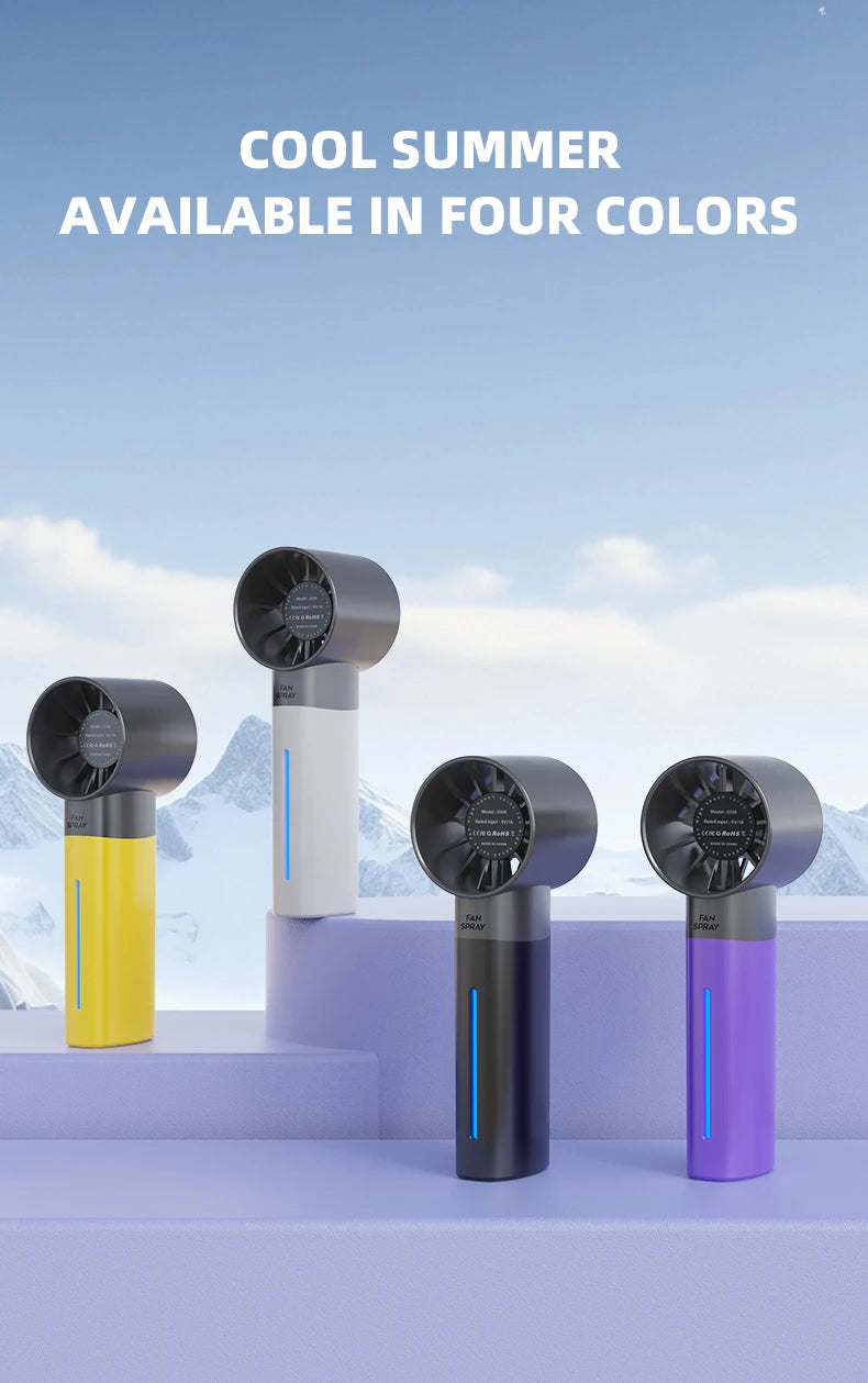 Portable Handheld Misting Fan for Summer Cooling