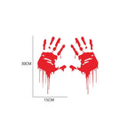Bloody Handprint Halloween Car Decal