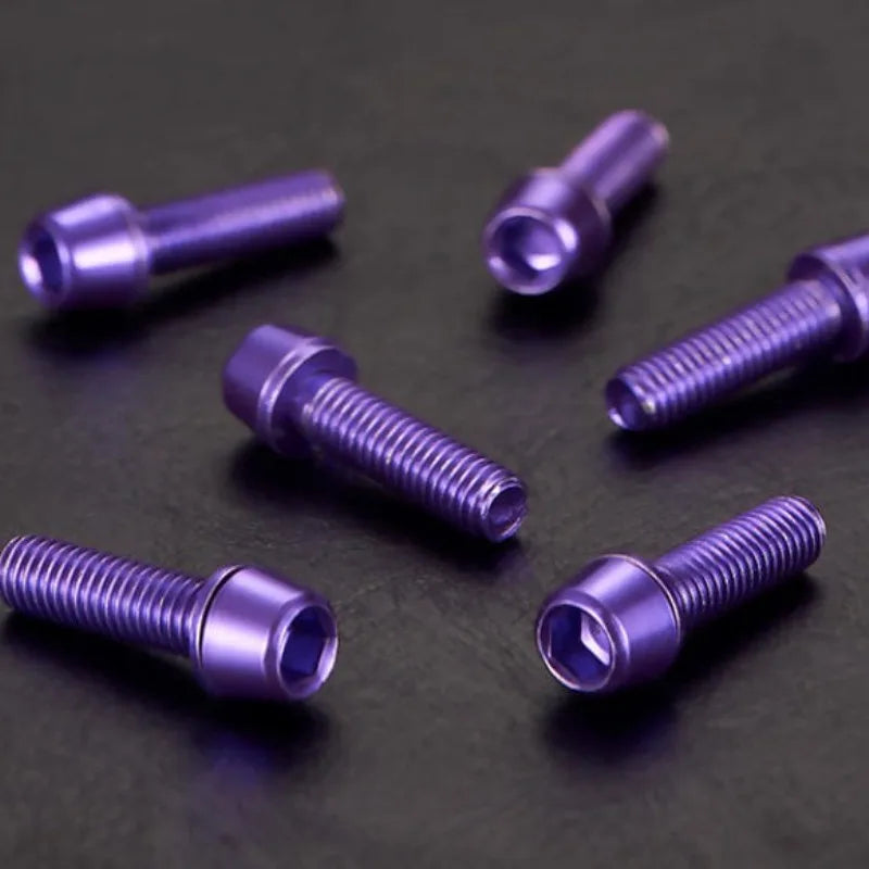 6-Piece M5x18mm Colored Bike Stem and Handlebar Bolt Set