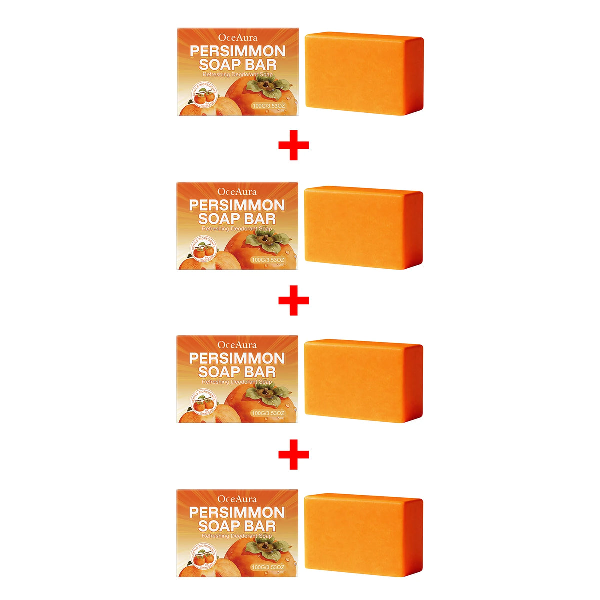 Persimmon Soap Bar for Natural Body Odor Deodorization