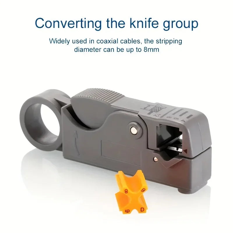 Automatic Rotary Coaxial Cable Stripper for RG6 and RG59