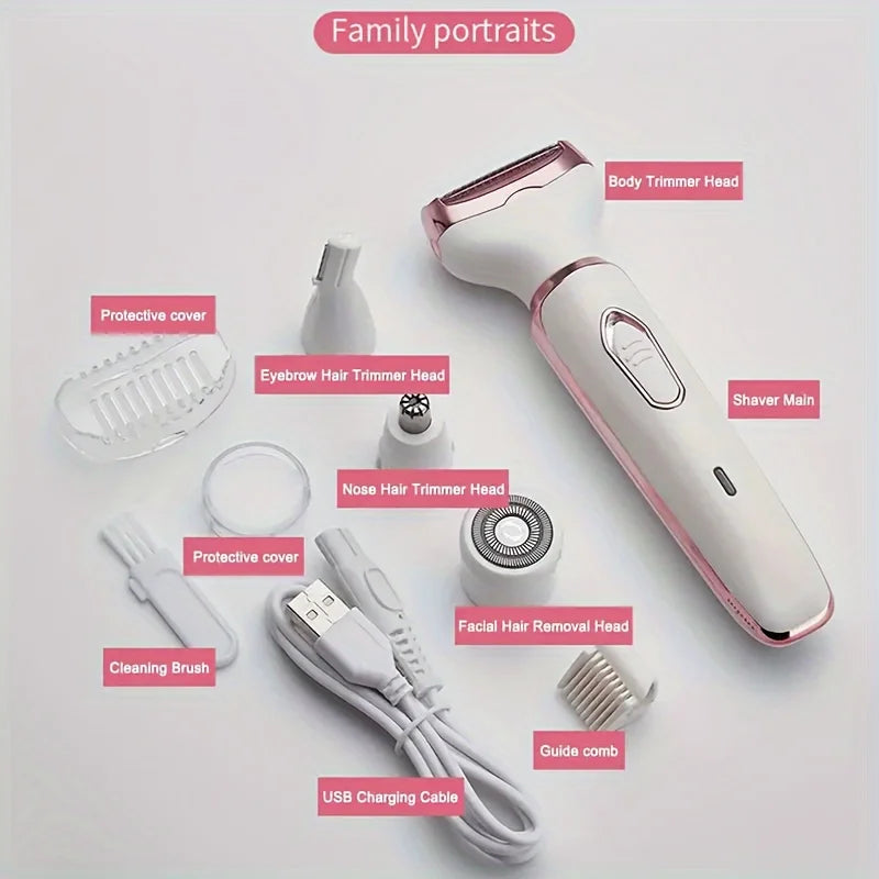 4-in-1 Electric Hair Removal Shaver for Women