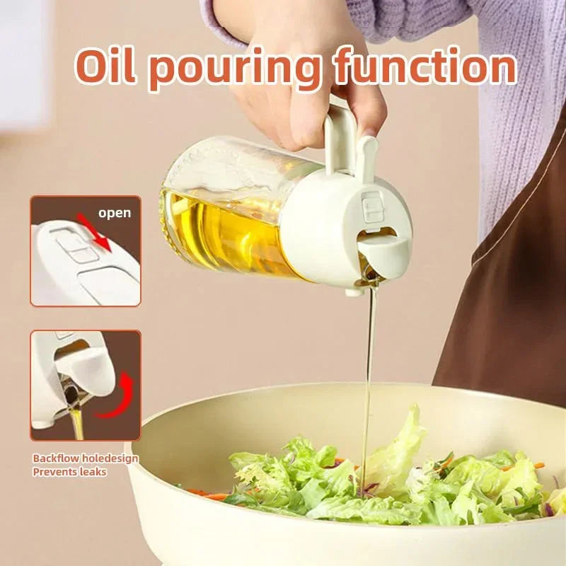 2-in-1 Dual Function Oil Spray and Pour Dispenser