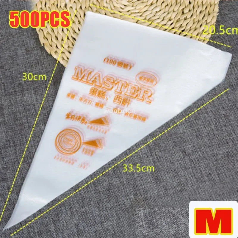 Disposable Piping Bags for Cake Decorating and Baking
