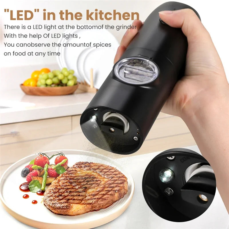 Electric Automatic Salt and Pepper Grinder with LED Light - 9