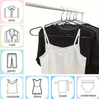 Heavy Duty Non-Slip Stainless Steel Clothing Hangers