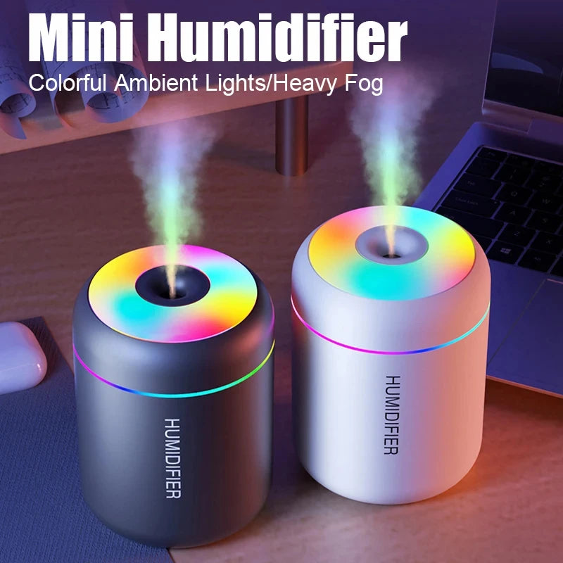Portable Mini USB Desktop Air Humidifier with LED Light - 11