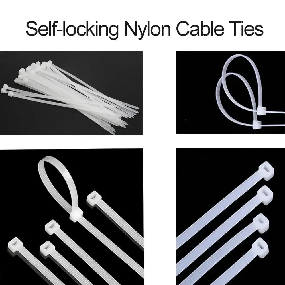 Heavy Duty Self-Locking Nylon Cable Zip Ties for Home and Office