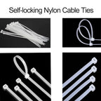 Heavy Duty Self-Locking Nylon Cable Zip Ties for Home and Office